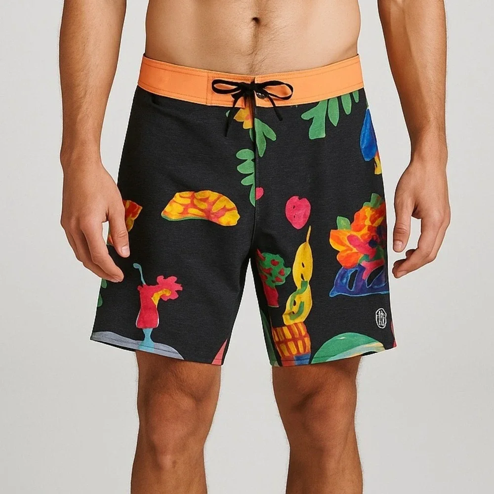 Roark The Passage Boardshorts Mens 30 Fruit Print Swim‎ Trunks Surf Shorts